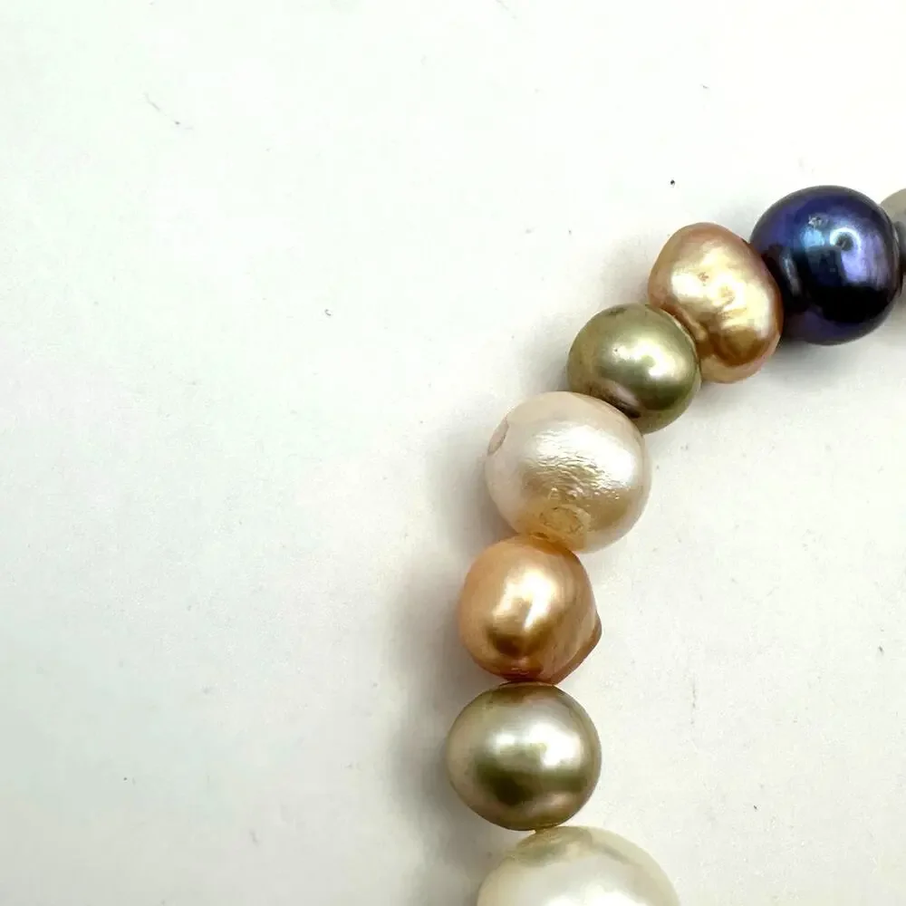 Freshwater Pearl Bracelet Neutral Cream Brown Tan Beaded Jewelry Coastal Cowgirl